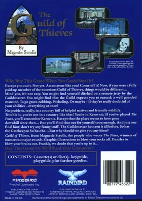 Guild of Thieves, The box cover back